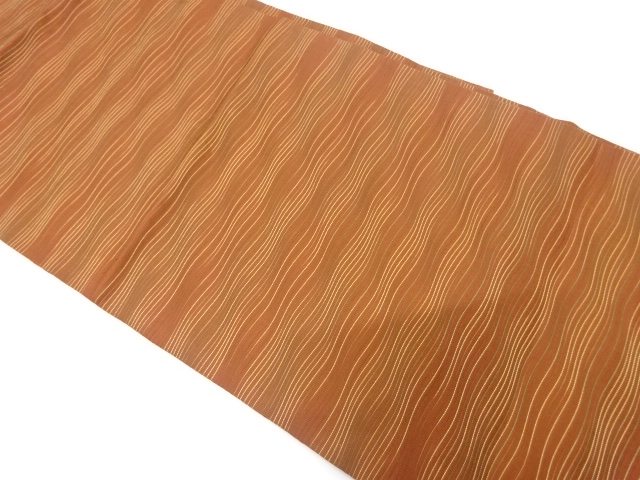 JAPANESE NAGOYA OBI / WOVEN WAVY STRIPE